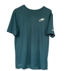 Philadelphia Eagles Shirt Mens Large Green NFL Football Nike Dri Fit Tee Graphic